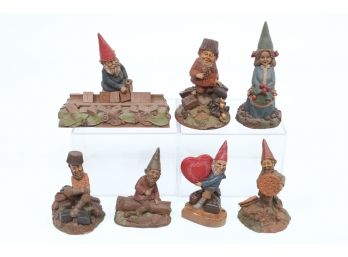 Lot Of 7 Collectible Tom Clarke Gnome Figurines