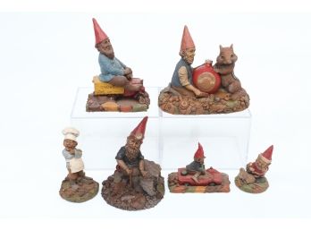 Lot Of 6 Collectible Tom Clarke Gnome Figurines
