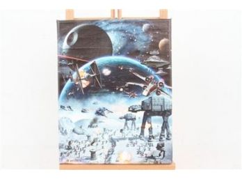 Star Wars 11' X 14' Signed & Numbered Print On Canvas *Battle Scene* 221/250