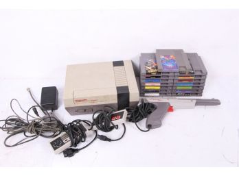 Vintage Nintendo NES System With 15 Games And Accessories