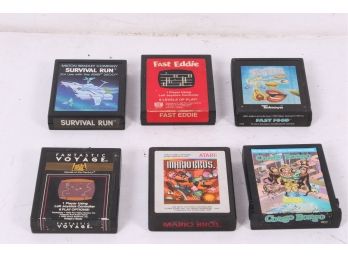 Group Of Good Atari 2600 Games Including Mario Bros. Congo Bongo, Fast Food, Survival Run, Fast Eddie Etc