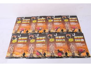 Group Of 8 1990 Desert Shield Combat Commandos Action Figures *RARE & HARD TO FIND*