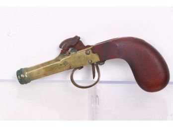 Antique 19th Century Small Black Powder Pistol - Hallmarked