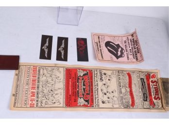 Vintage 1973 Authentic Roling Stones Posters And Tickets