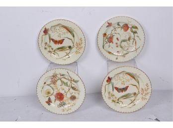 4 Antique 8 3/4' Royal Crown Derby Hand Painted Plates