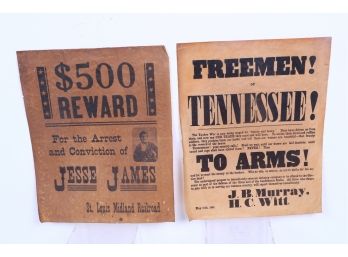 $ 500 Reward Jasse James And Freeman Tennessee Posters