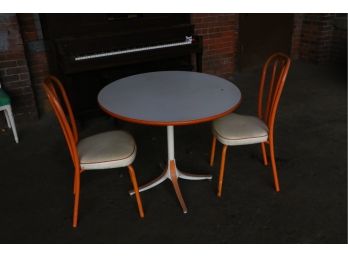 Vintage Midcentury Modern Breakfast Table And 2 Chairs