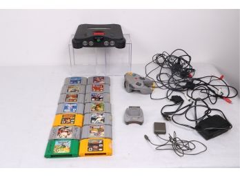 Nintendo 64 Game System And 14 Games