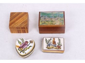 Group Of Vintage Small Trinket Boxes