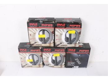 5 Pairs Of Pyle Pro PHPW5 Professional 5-in-1 Wireless Headphone System With Microphone