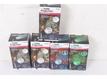 Group Of 4  Christmas Night Lights Includes Santa, Snowman And Tree 3 Packs
