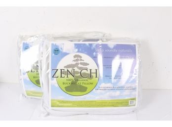 Set Of Zen Chi Twin Size Pillows 100 Organic Buckwheat Pillows NEW
