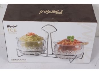 Parini Twin Dip Bowls With Ice Chiller New