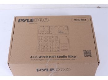 Pyle PMXU48BT 4-Ch. Bluetooth Studio Mixer, Pro Digital DJ Audio Mixer Console