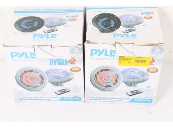 Pyle PLMR6LEW 6.5'' Audio Marine Grade Dual LED Speakers - 2 Pairs, 4 Speakers