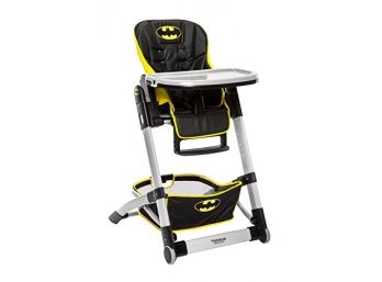 KidsEmbrace Batman Convertible High Chair, DC Comics Deluxe Adjustable High Chair, Black, 6601BAT