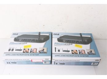 2 Pyle VHF Fixed Frequency Wireless Microphone Systems Pdwm2140 & Pdwm2145