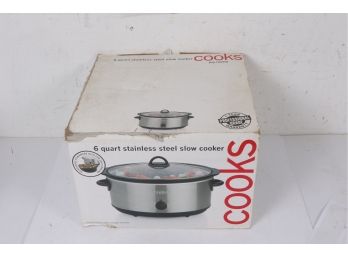 Cooks 6 Quart Stainless Steel Slow Cooker New
