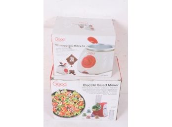 Good Cooking Electric Salad Maker And Chocolate Melting Pot New