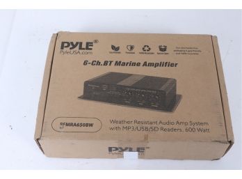 Pyle PFMRA650BW.5 6-Channel Marine Amp With Bluetooth MP3/USB/SD Reader New