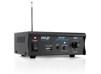 Pyle PCA12BT Bluetooth Mini Blue Series Stereo Power Amplifier