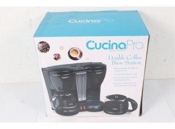 CucinaPro Double Coffee Brewer Station - Dual Coffee Maker Brews Two 12-cup Pots, Each With Individual Heating
