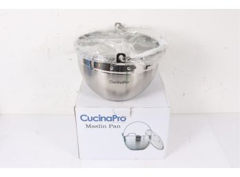 Cucinapro 2 Gallon Stainless Steel Maslin Jam Pan, 8 Quarts - Dishwasher Safe, Pouring