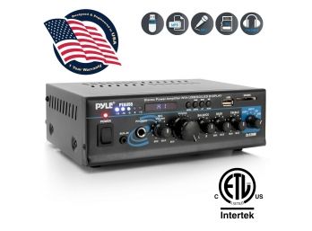 Pyle PTAU55 2 X 120W Stereo Amplifier USB/SD AUX CD MIC Input & LED Display New