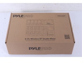 Pyle PMXU68BT 6-Ch. Bluetooth Studio Mixer, Pro Digital DJ Audio Mixer Console