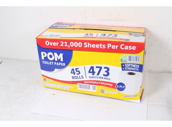 Pom Bath Tissue 2 Ply (473 Sheets 45 Rolls) #113662 | Auctionninja.com