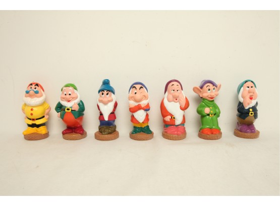 Set Of Vintage Disney's 7 Dwarf's 'Squeeze' Figures