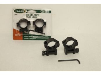 2 Sets Of Weaver Classic 1' Medium Matte Grooved Receivers .22 & Airgun ~ Fits 3/8'