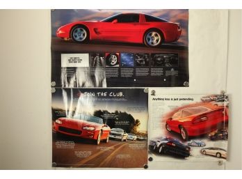 3 Double Sided Chevrolet Dealership Advertisement Posters