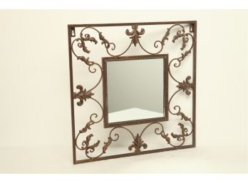 Rubbed Bronze Finish Metal Framed Mirror