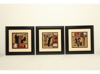 Set Of 3 Framed Jazz Prints