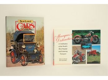 2 Hardcover Coffee Table Transportation Themed Books ~ Motorcycles, Cars, Trucks, Tractors