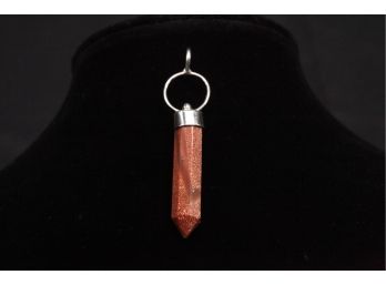 Sterling Silver Capped - Copper Prism Pendant