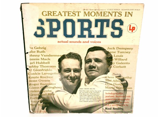 Columbia Masterworks Greatest Moments In Sports LP / Book. MISSING LP
