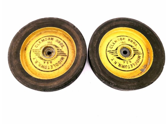 Set Of 2 Clemson Bros. Push Mower Wheels 10' Diameter