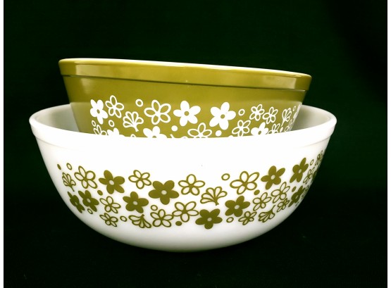 Pyrex Crazy Daisy 403 And 404 Bowls
