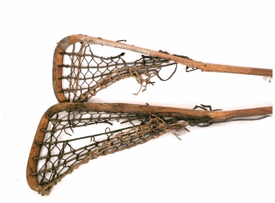Pair Of Vintage Lacrosse Sticks