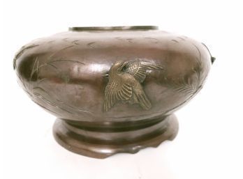 Gorgeous Brass Bronze Japanese Bowl / Incense Burner