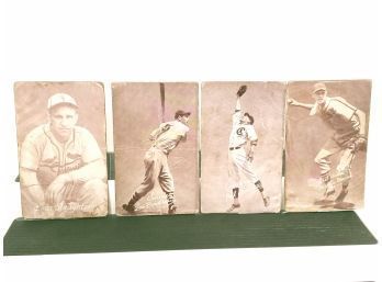 4 Vintage Baseball Arcade Cards