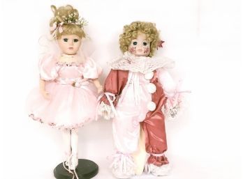 2 Porcelain Dolls, 1 Brinns