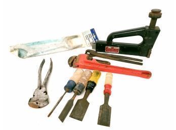 Mixed Toollot,tool Lot, Chisels,Utica Pliers,and More