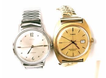2 Vintage Timex Automatic Watches In Working Order