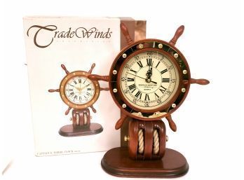 Trade Winds Captains Wheel Clock