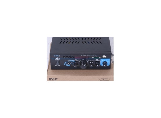 Pyle PTA2 Mini 2x40 Watts Stereo Mixer/Power Amplifier W/ USBSDFMBluetooth