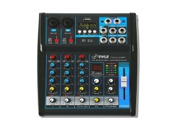 Pyle PMXU43BT Bluetooth 4 Ch. Studio / DJ Controller Audio Mixer Console System