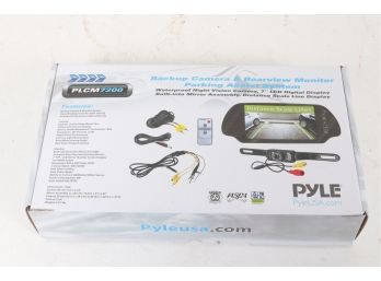 Pyle PLCM7200 7' Backup Mirror Monitor  License Plate Night Vision Camera Kit